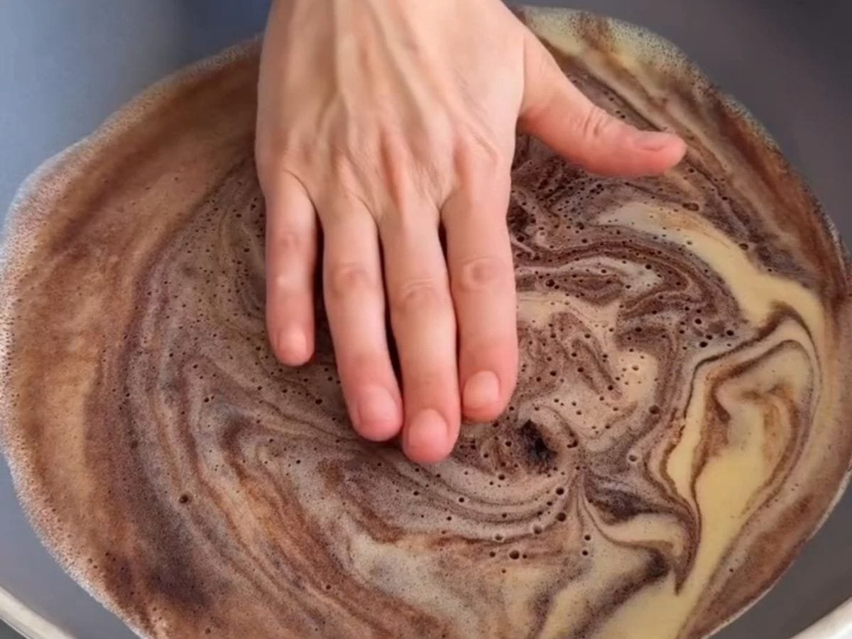 Panqueca Marmorizada Triangular: O truque simples para criar desenhos incríveis na massa! Panqueca Marmorizada Triangular