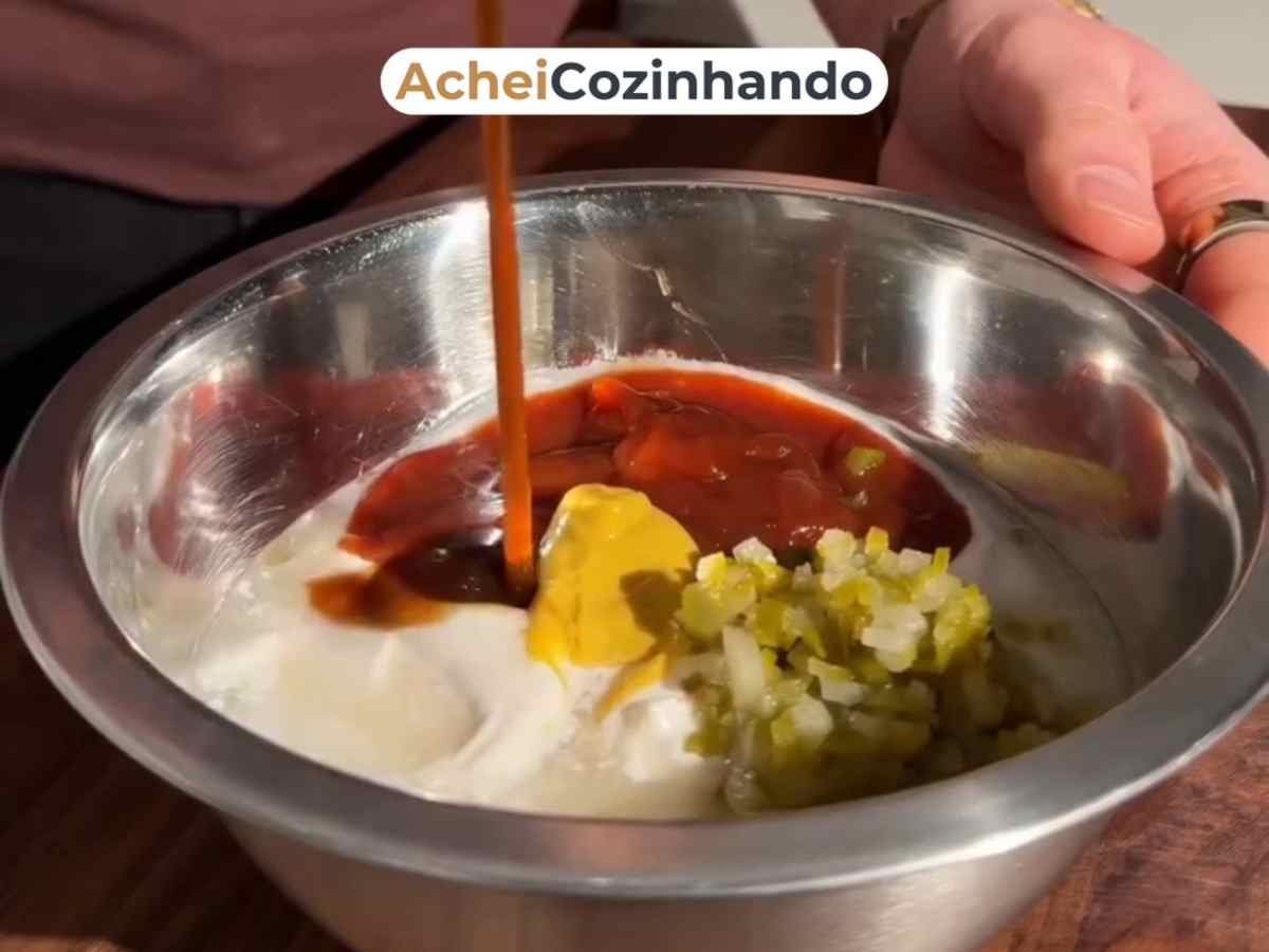 molho especial Hambúrguer Fit Sem Pão