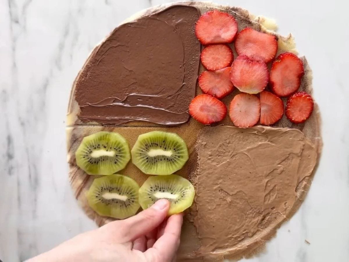 Panqueca Marmorizada Triangular: O truque simples para criar desenhos incríveis na massa! Panqueca Marmorizada Triangular