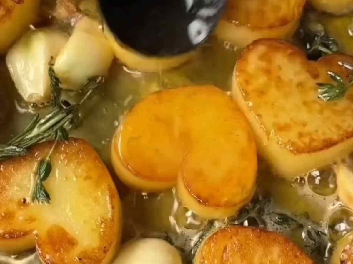 Corações de Batata na Manteiga (Batata Fondant)