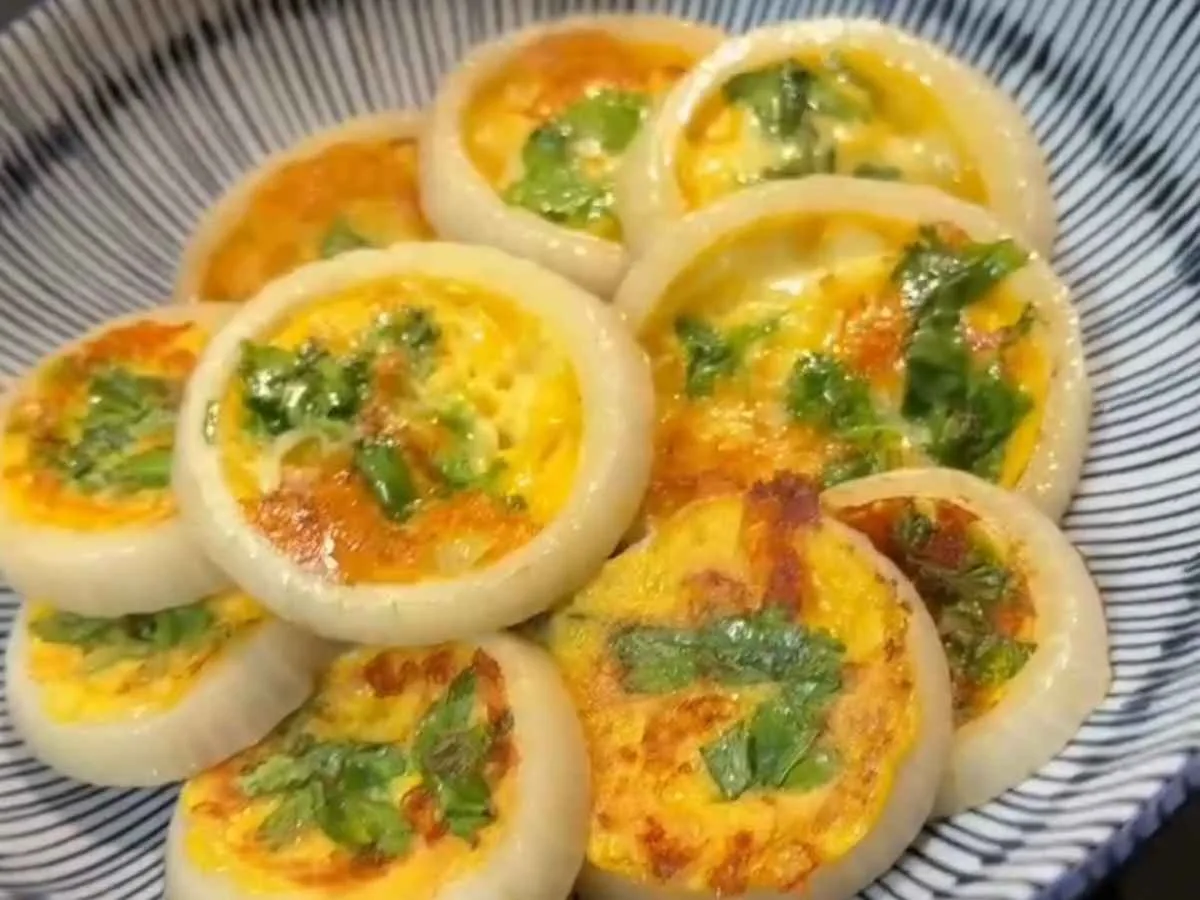 Café da Manhã Especial com menos de 10 reais: Ovos em Anéis de Cebola