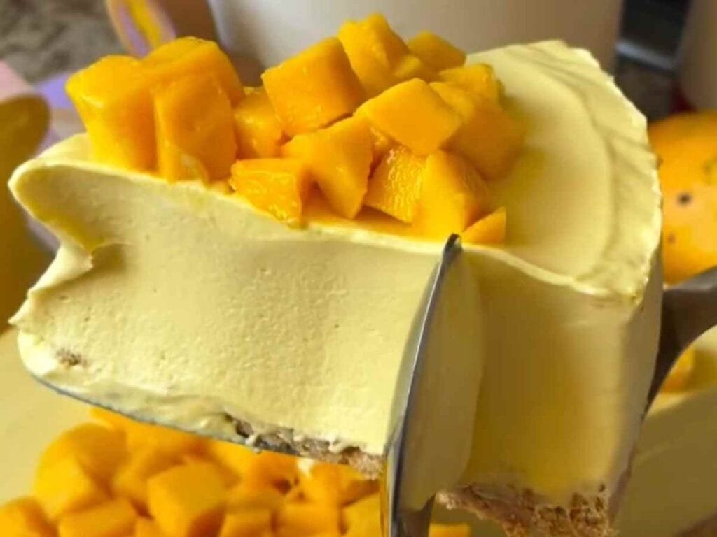 Cheesecake de Manga Cremoso (Sem Forno)