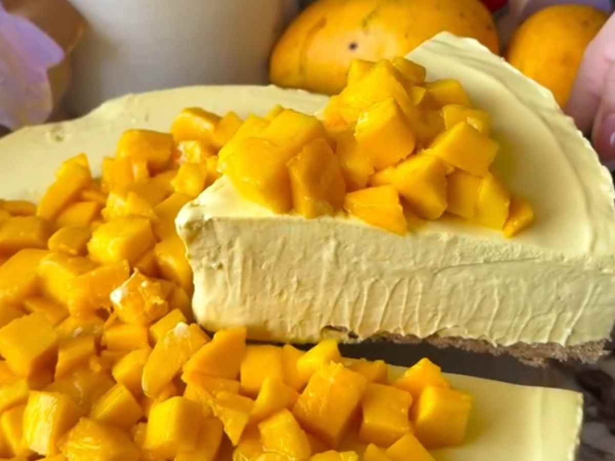 🥭 Cheesecake de Manga Cremoso (Sem Forno)