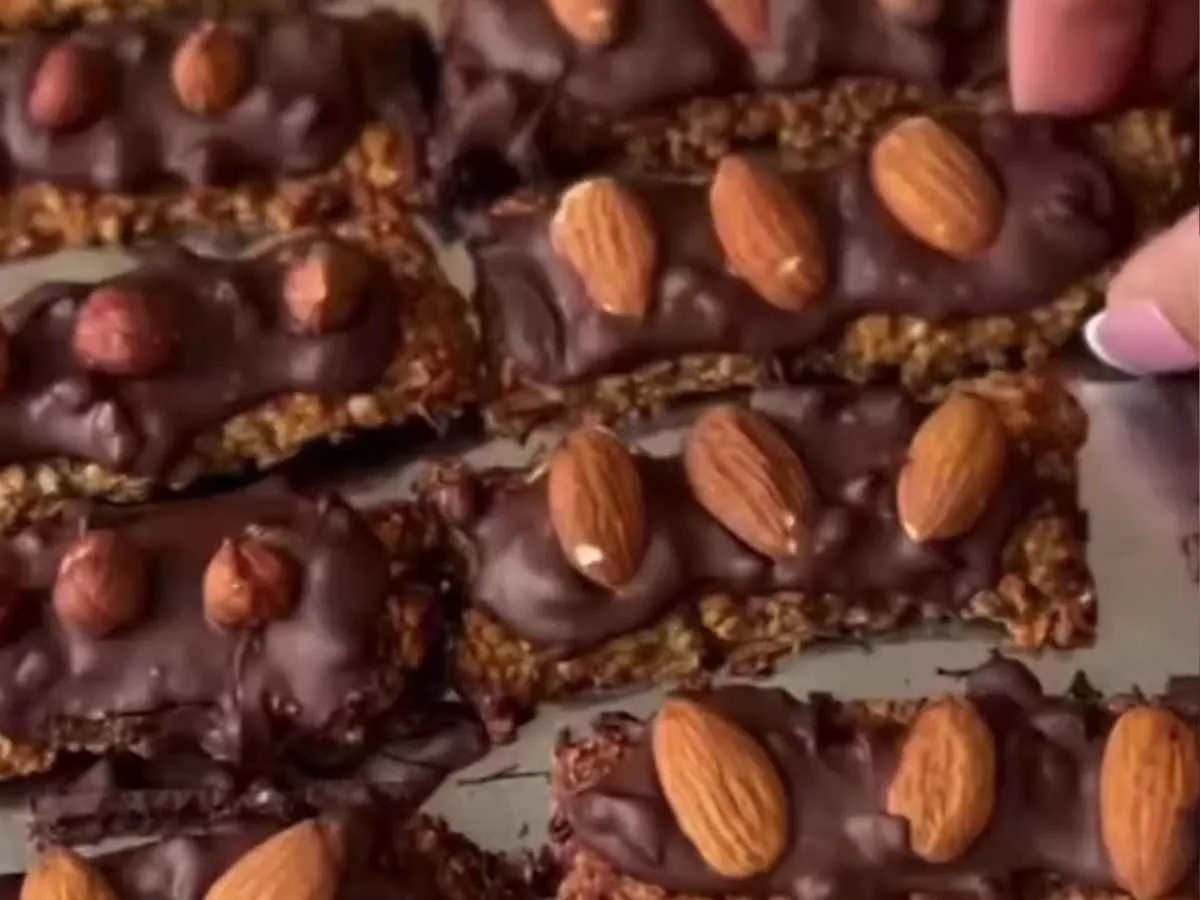 Barra de Banana com Chocolate e Nozes Saudável #157