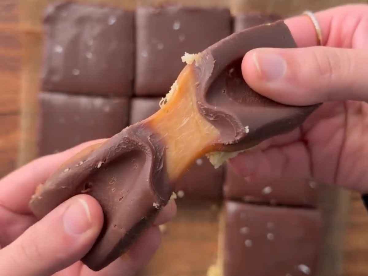 🍫 Barrinhas de Caramelo de Milionário (a receita da Rainha)