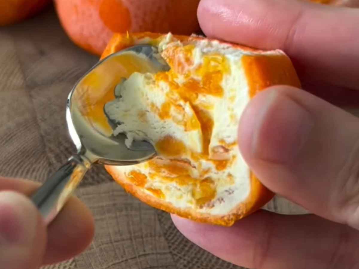 🍊 Sorvete de Bergamota (Servido na Própria Casca)